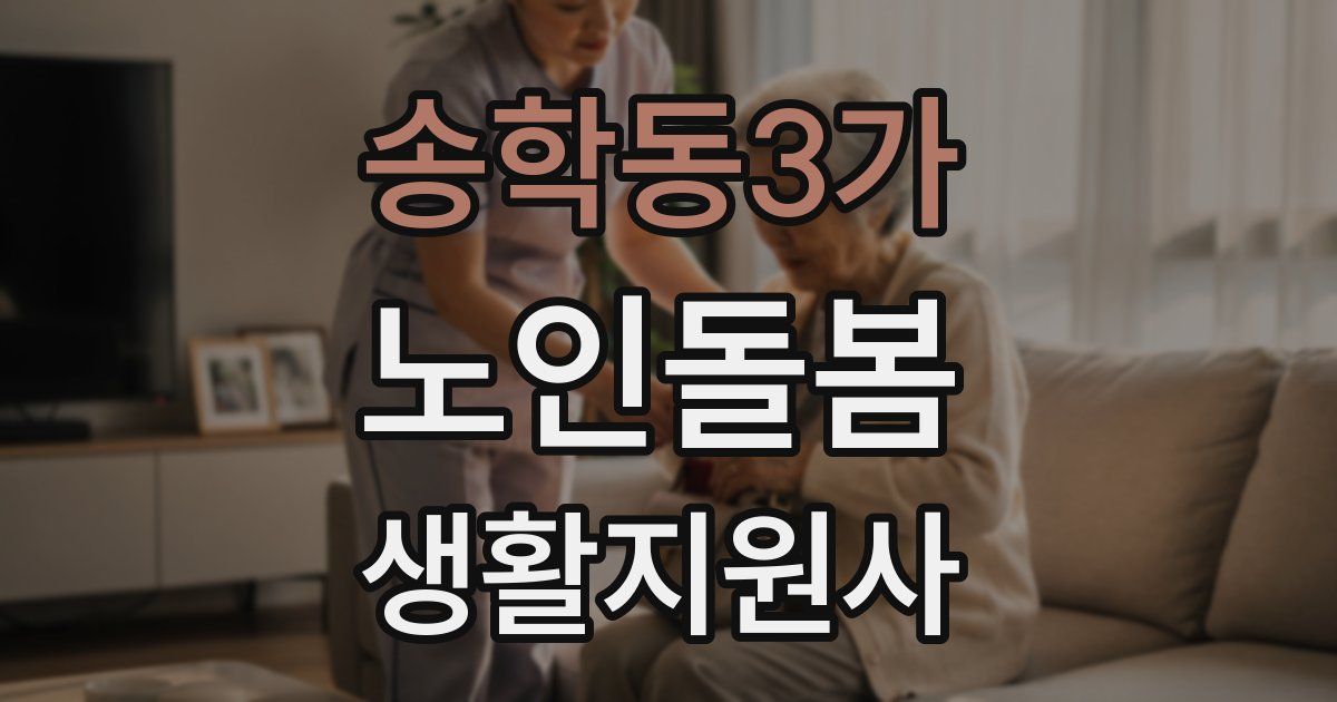 송학동3가 노인돌봄생활지원사 자격증