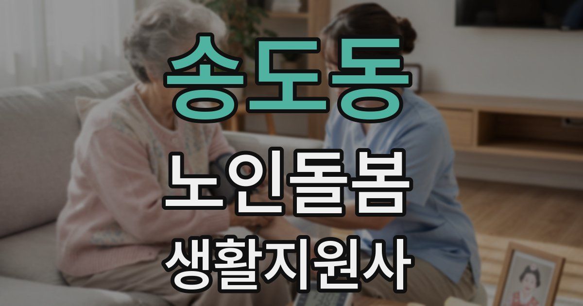 송도동 노인돌봄생활지원사 자격증