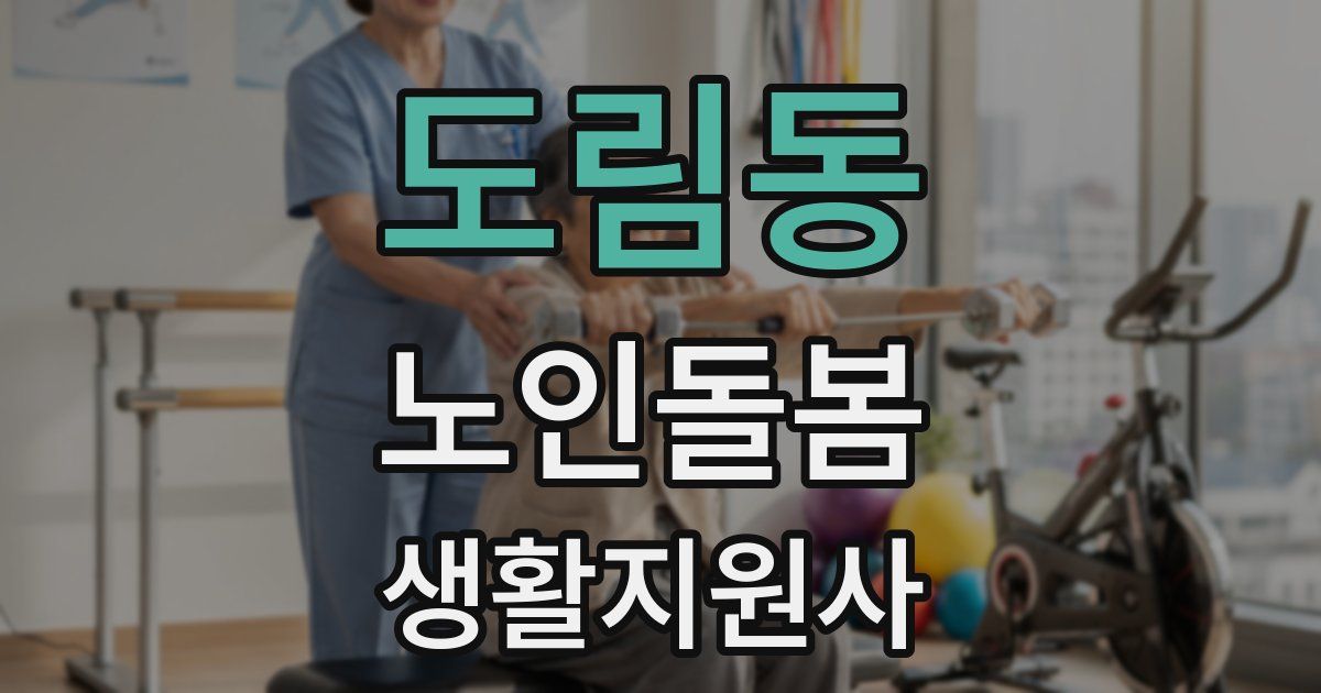 도림동 노인돌봄생활지원사 자격증