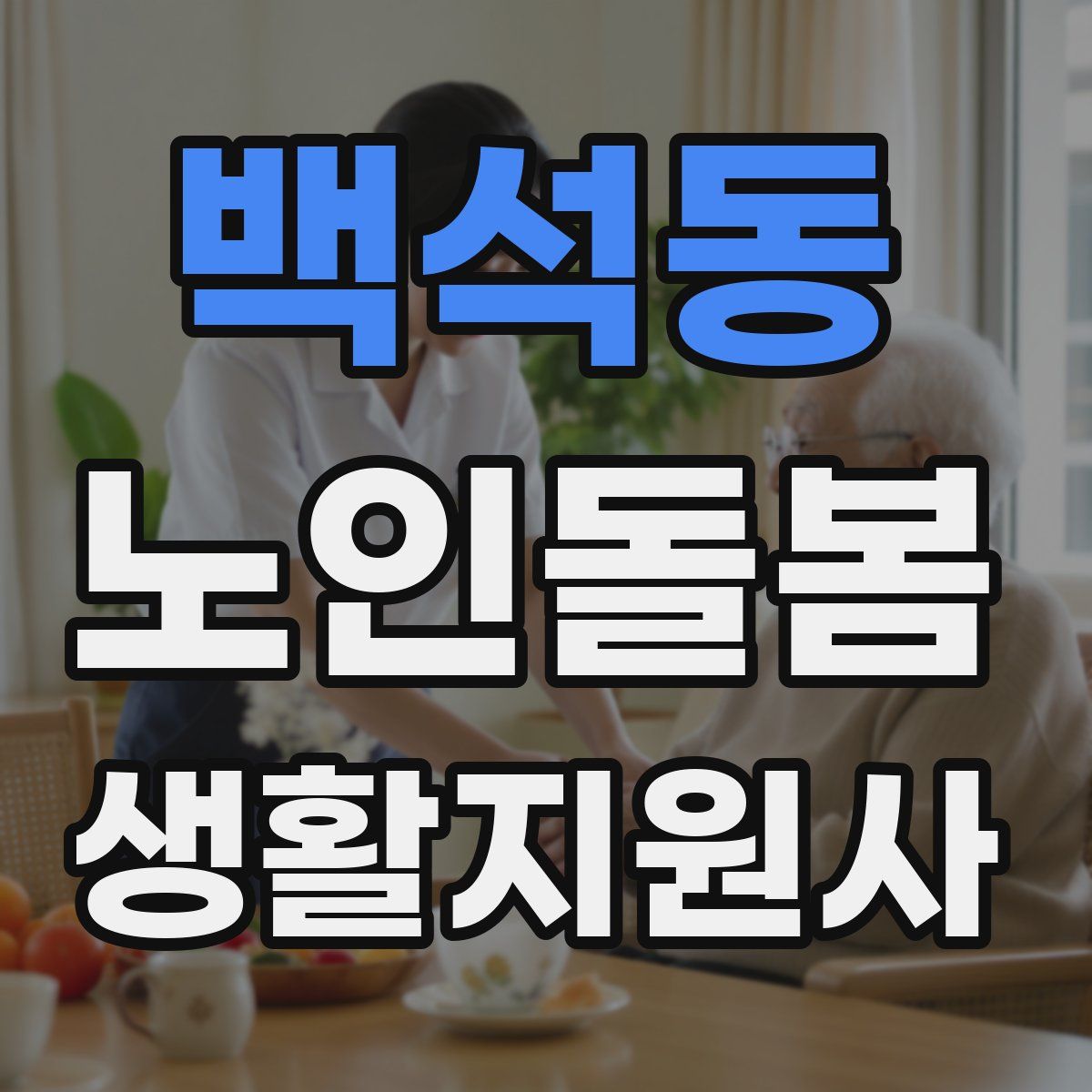 백석동 노인돌봄생활지원사 자격증