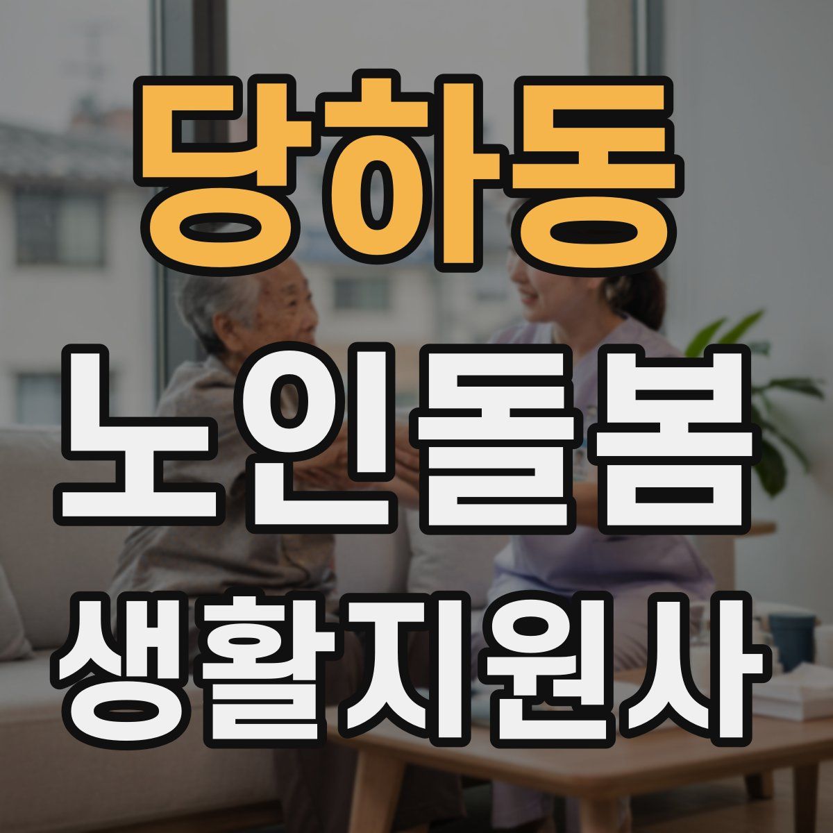 당하동 노인돌봄생활지원사 자격증