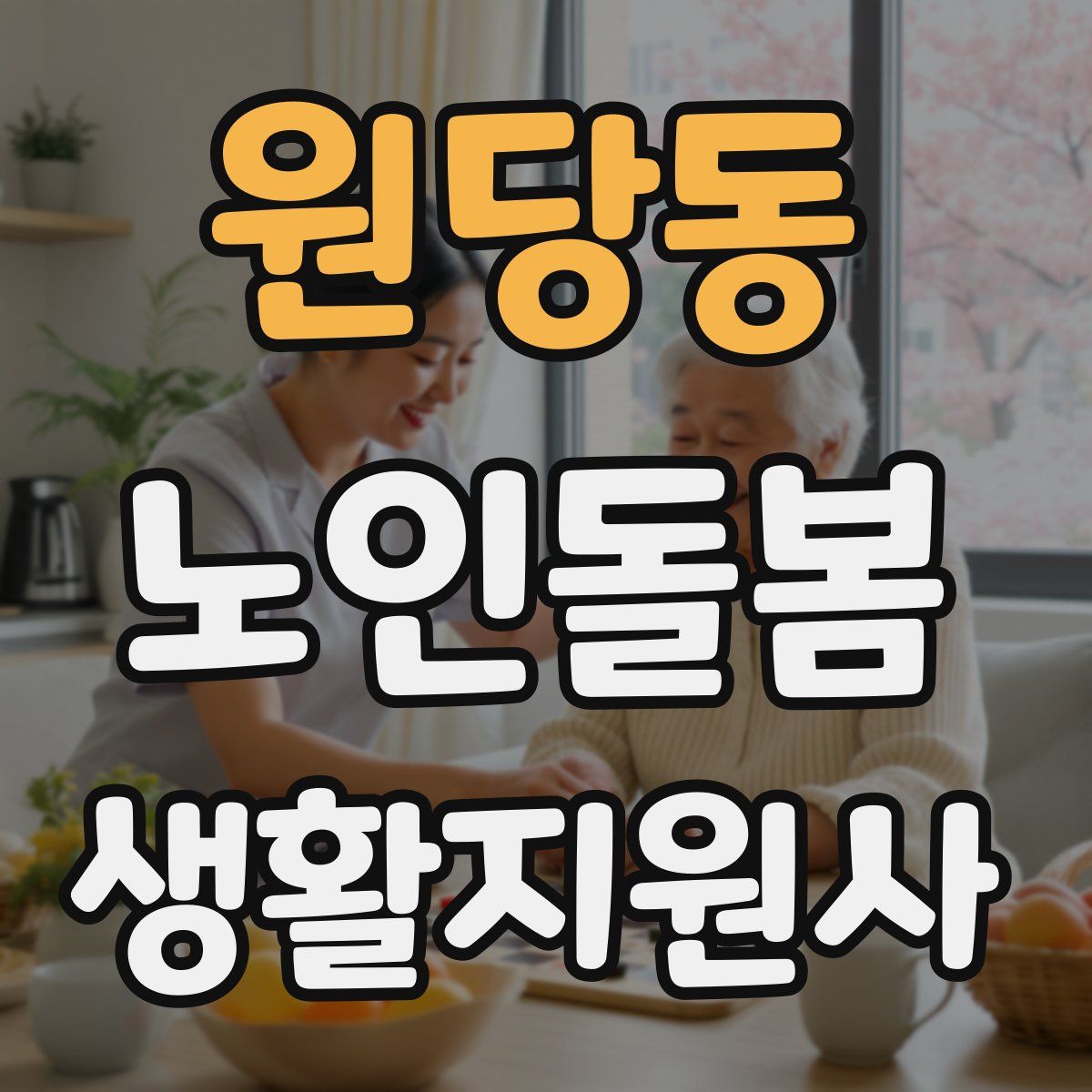 원당동 노인돌봄생활지원사 자격증