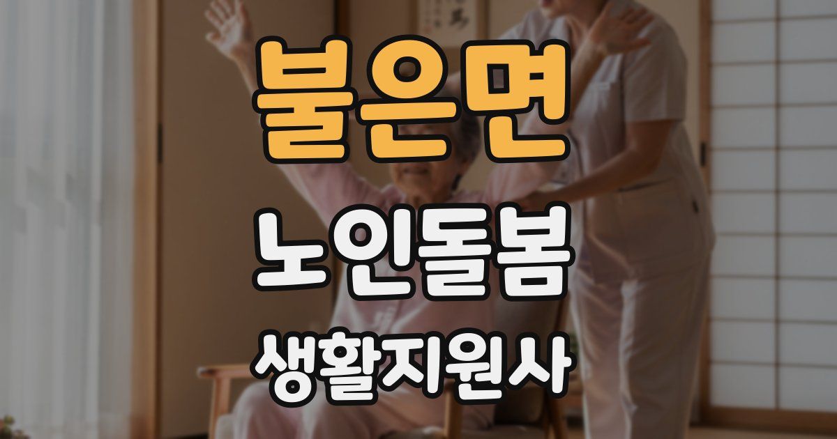 불은면 노인돌봄생활지원사 자격증