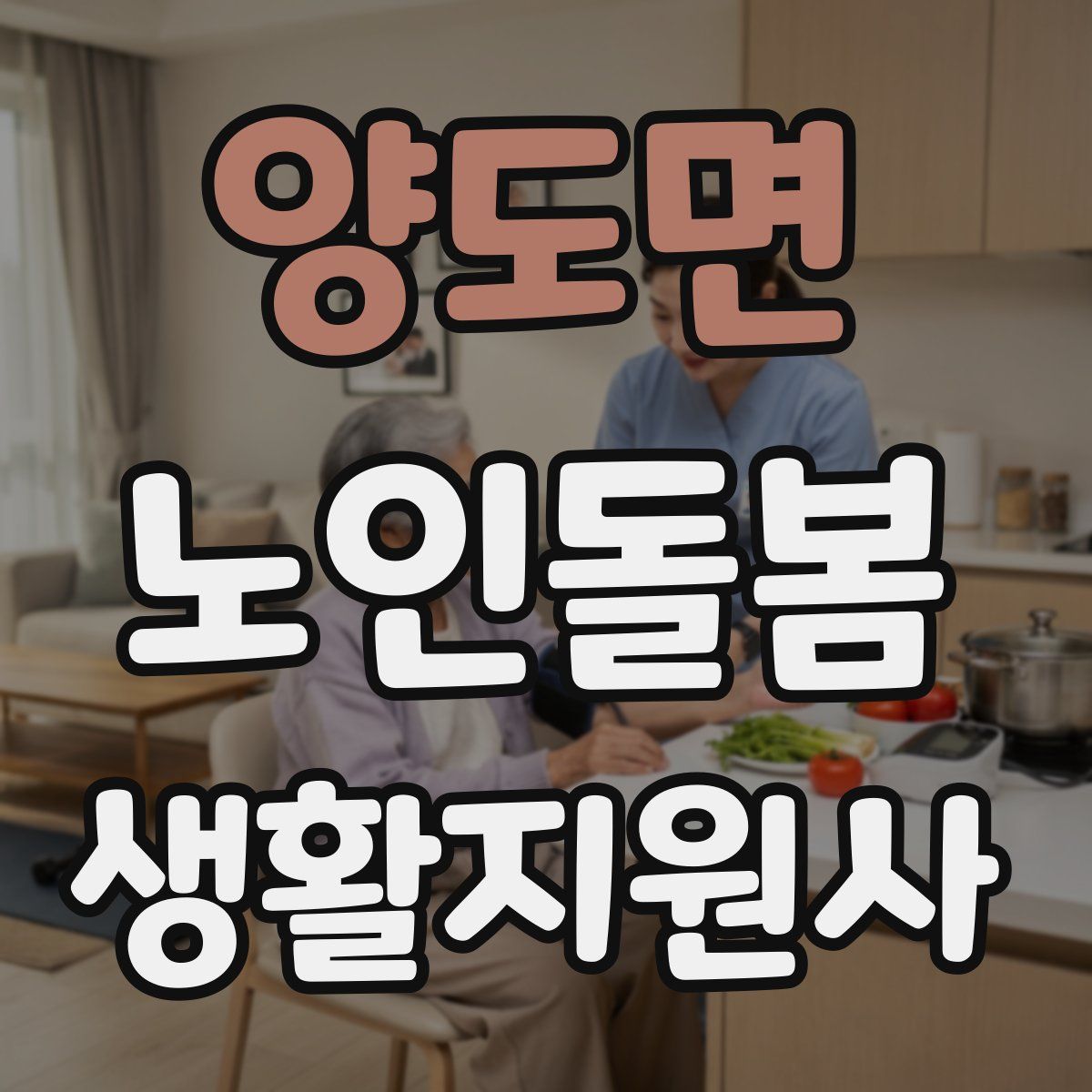 양도면 노인돌봄생활지원사 자격증