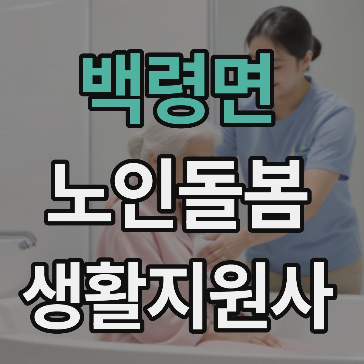 백령면 노인돌봄생활지원사 자격증