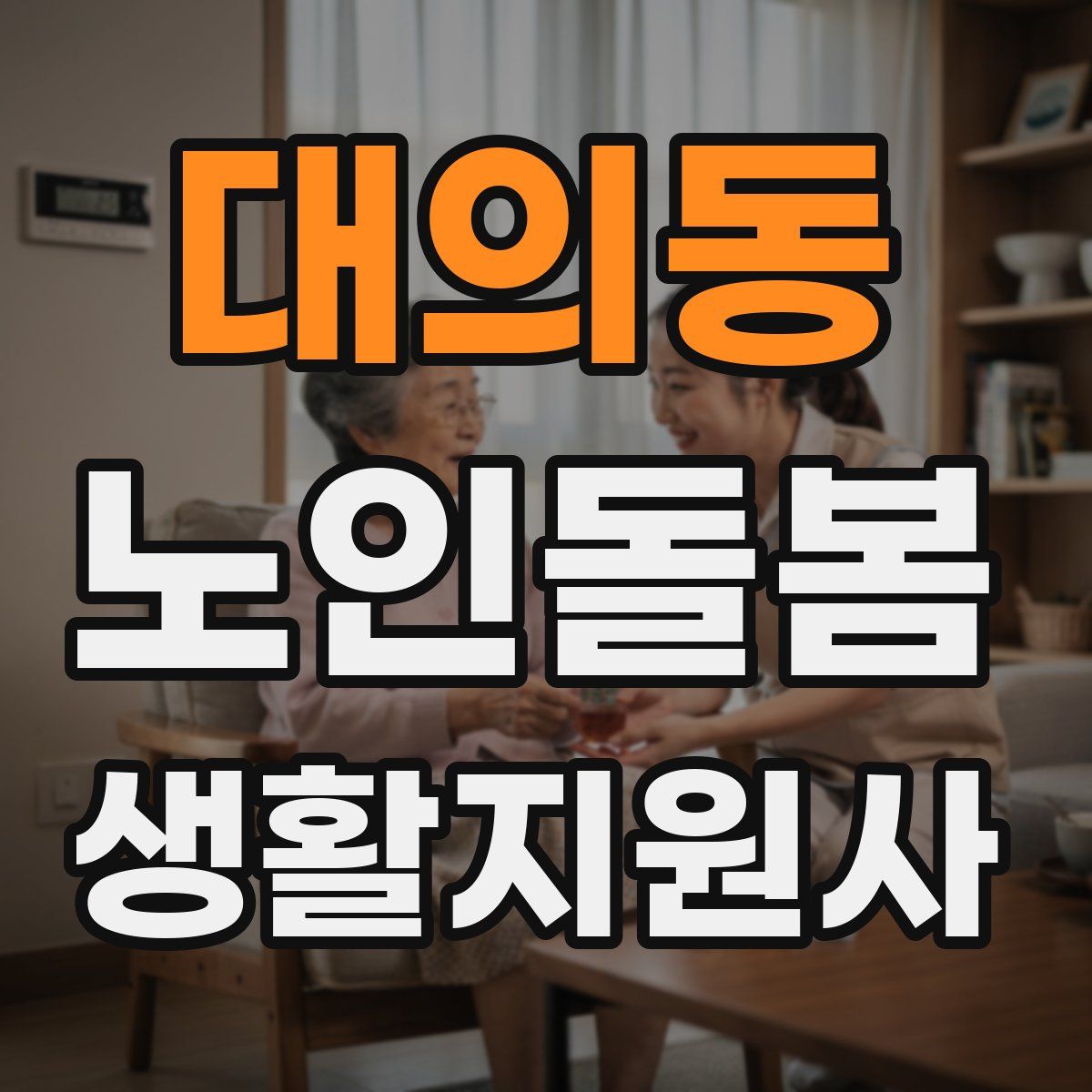 대의동 노인돌봄생활지원사 자격증
