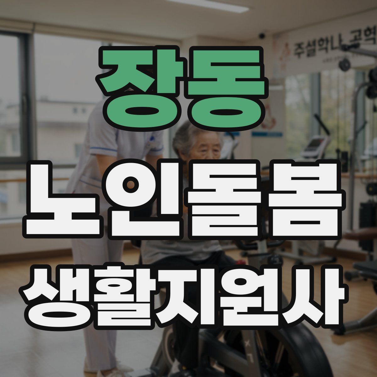 장동 노인돌봄생활지원사 자격증