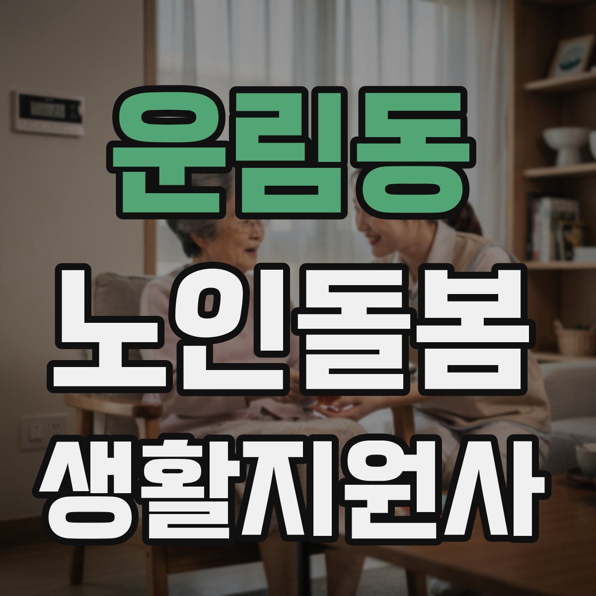 운림동 노인돌봄생활지원사 자격증