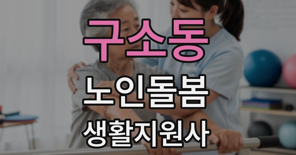 구소동 노인돌봄생활지원사 자격증
