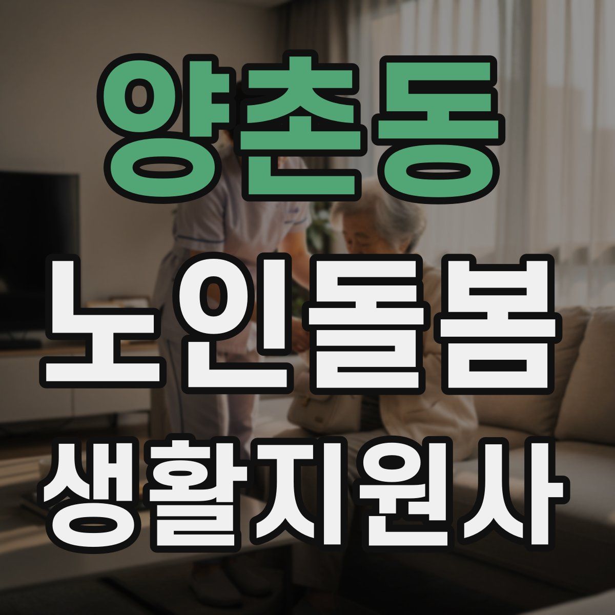 양촌동 노인돌봄생활지원사 자격증