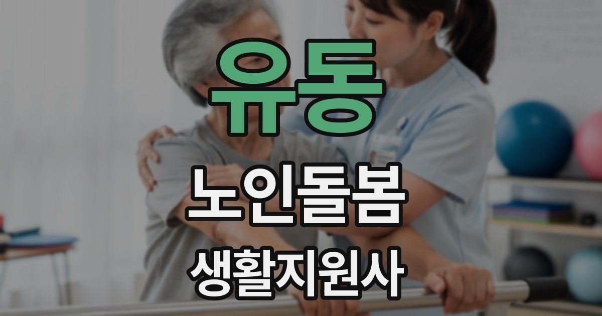 유동 노인돌봄생활지원사 자격증