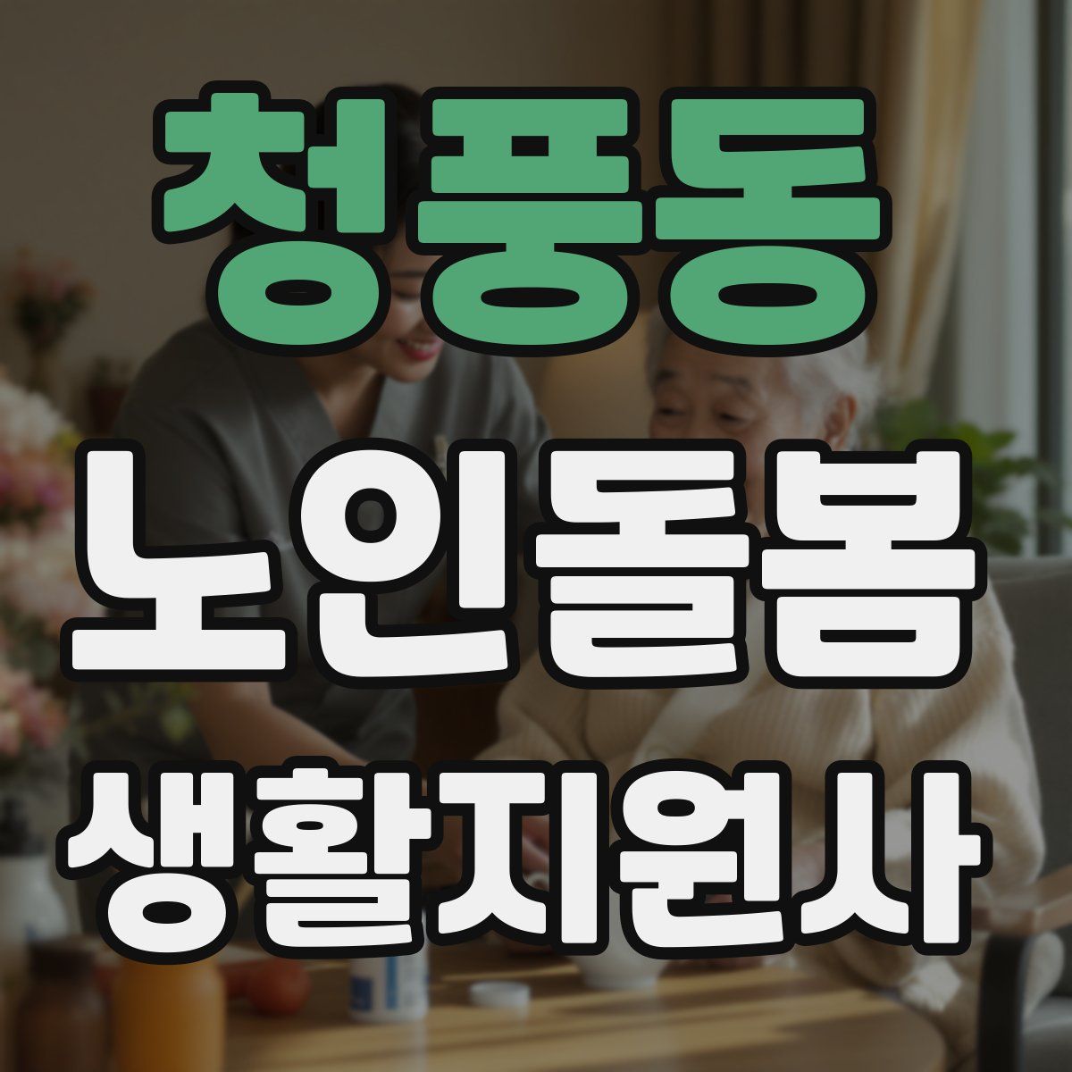 청풍동 노인돌봄생활지원사 자격증