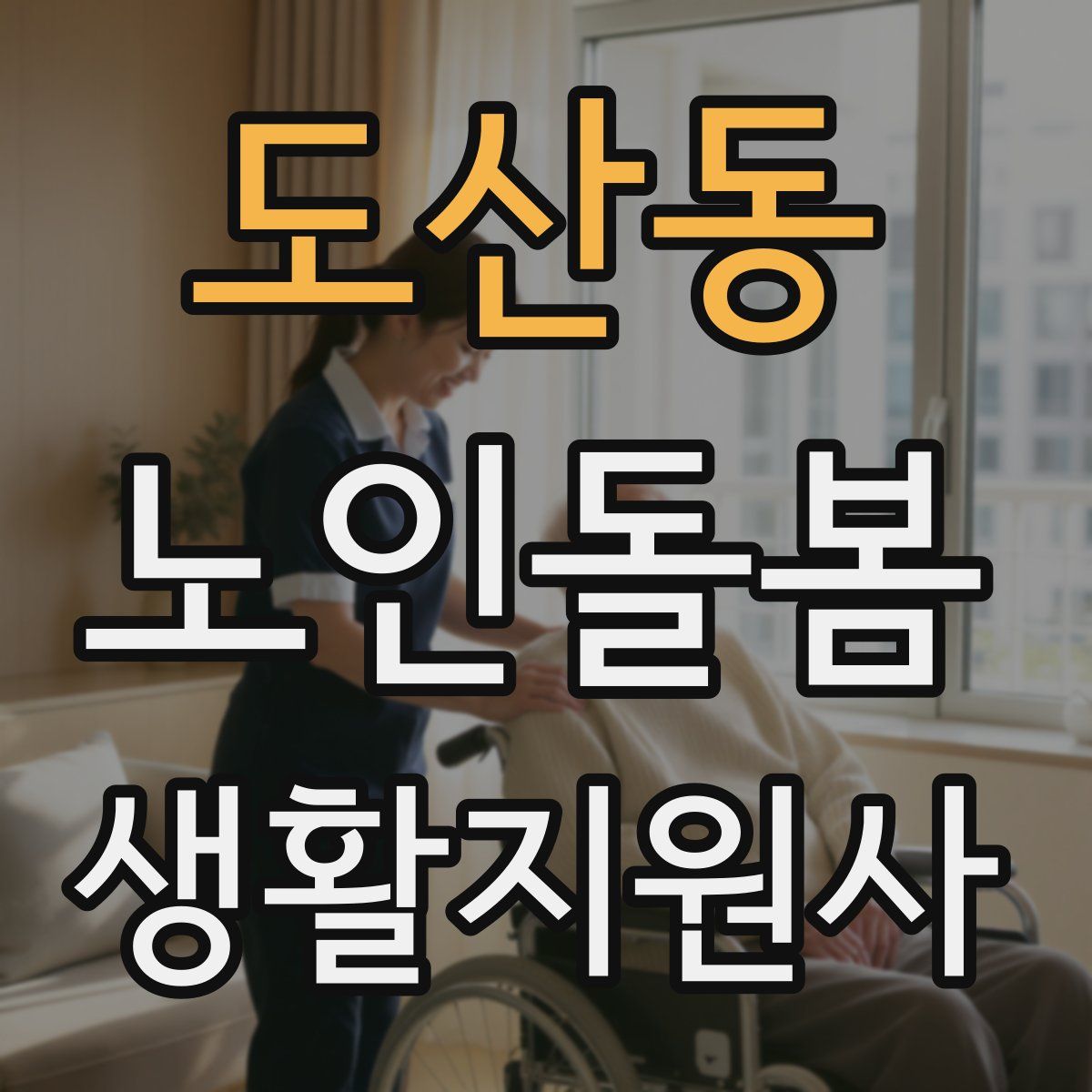 도산동 노인돌봄생활지원사 자격증
