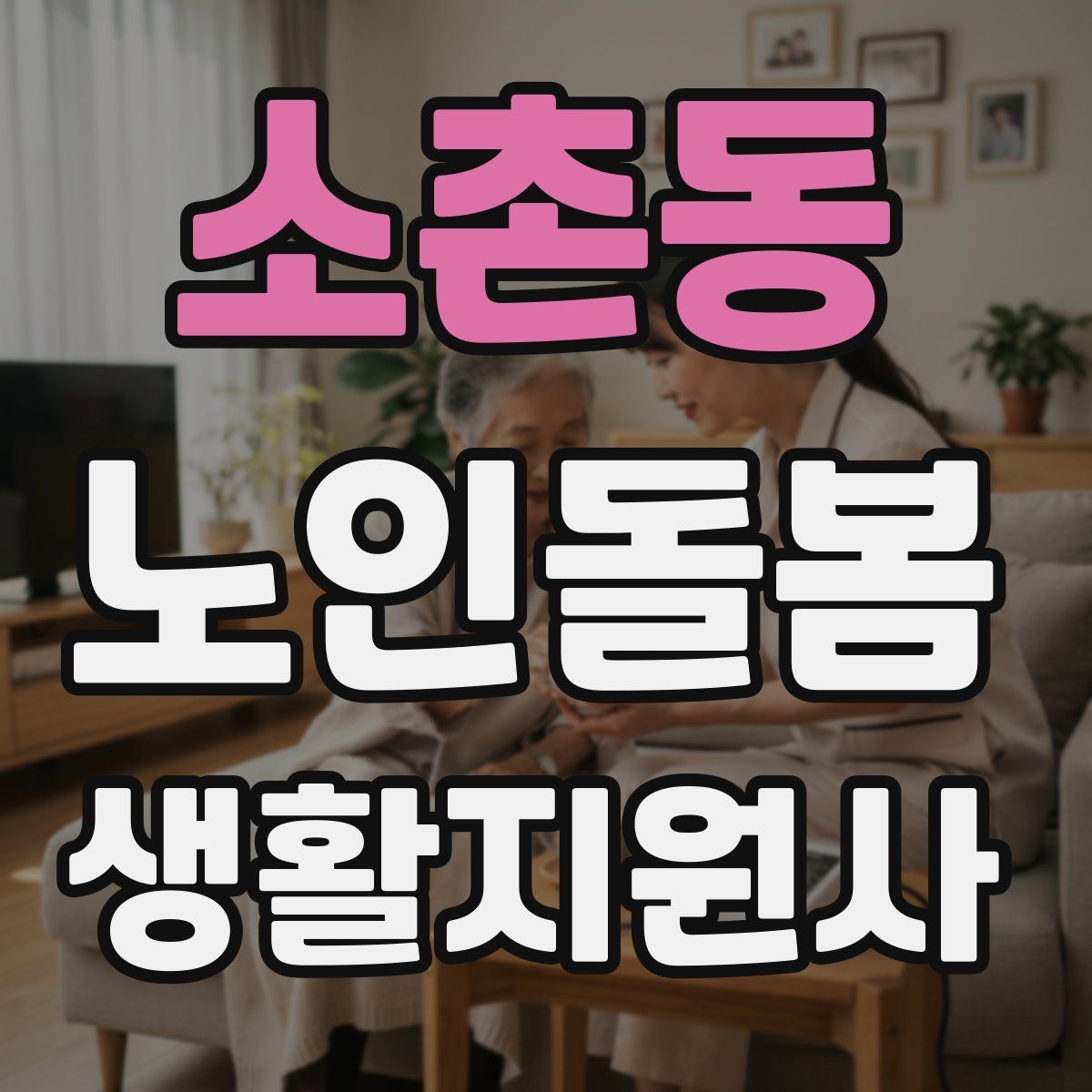 소촌동 노인돌봄생활지원사 자격증