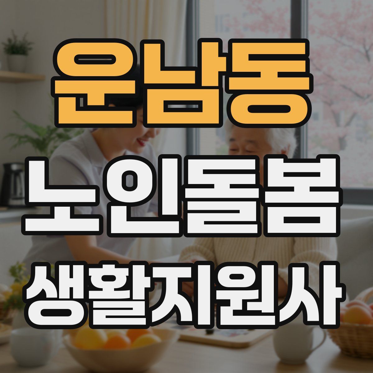 운남동 노인돌봄생활지원사 자격증