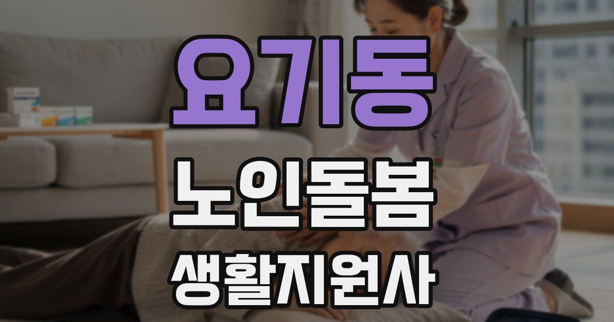 요기동 노인돌봄생활지원사 자격증