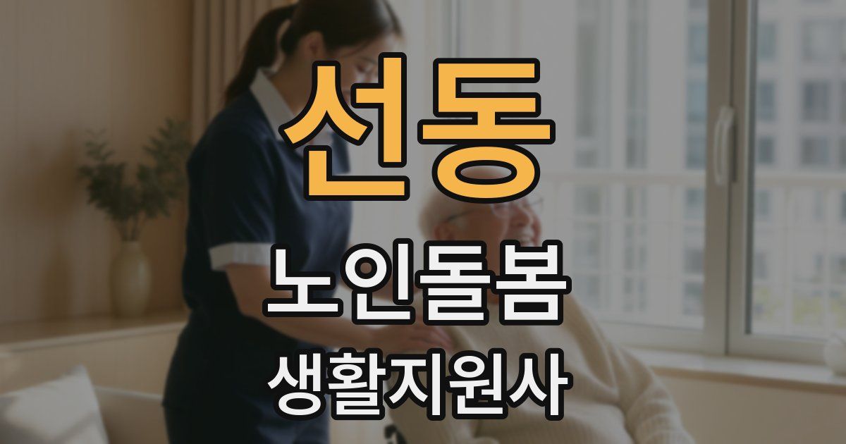 선동 노인돌봄생활지원사 자격증