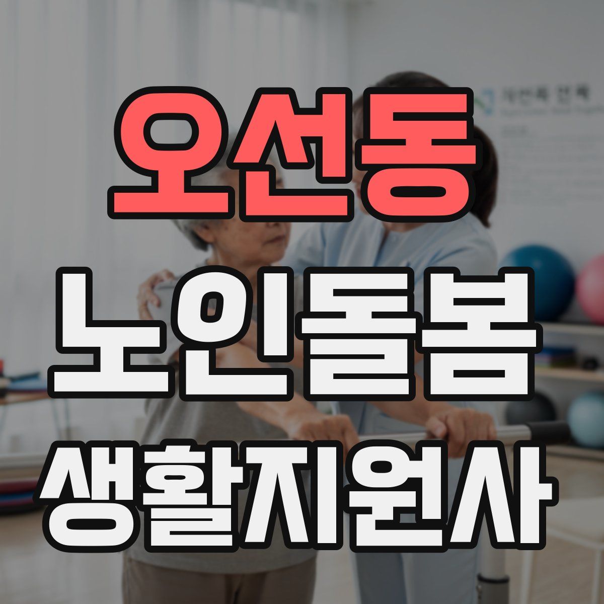 오선동 노인돌봄생활지원사 자격증