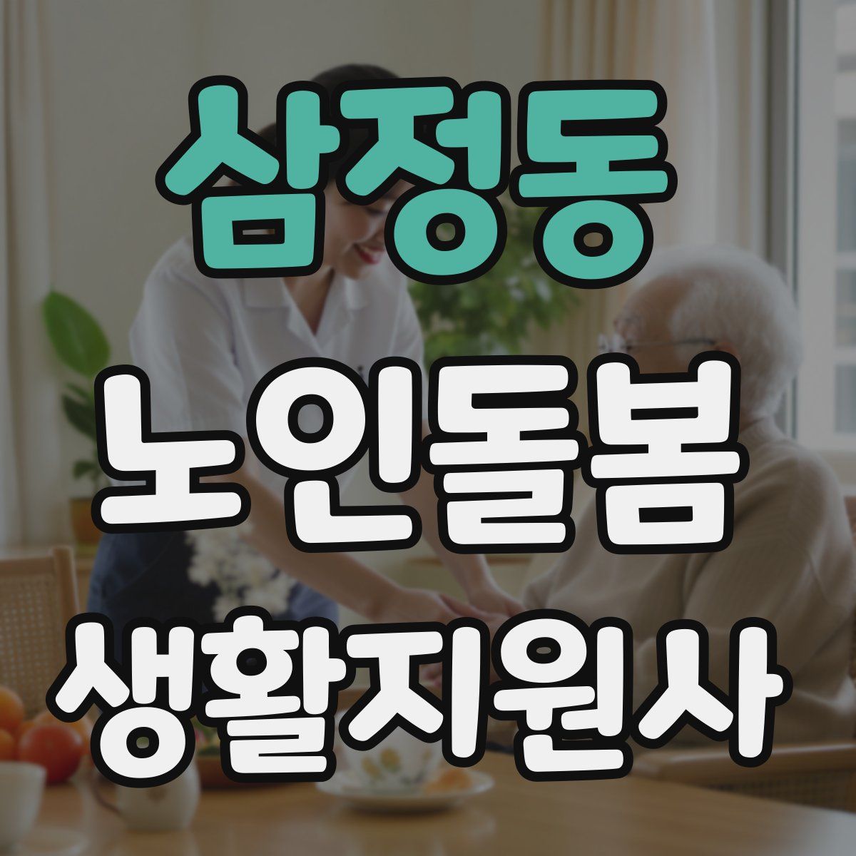 삼정동 노인돌봄생활지원사 자격증