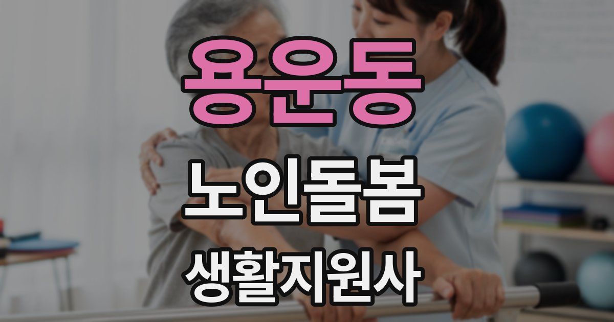 용운동 노인돌봄생활지원사 자격증