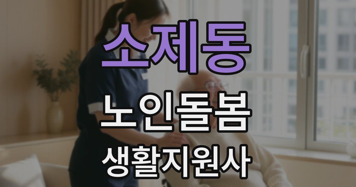 소제동 노인돌봄생활지원사 자격증
