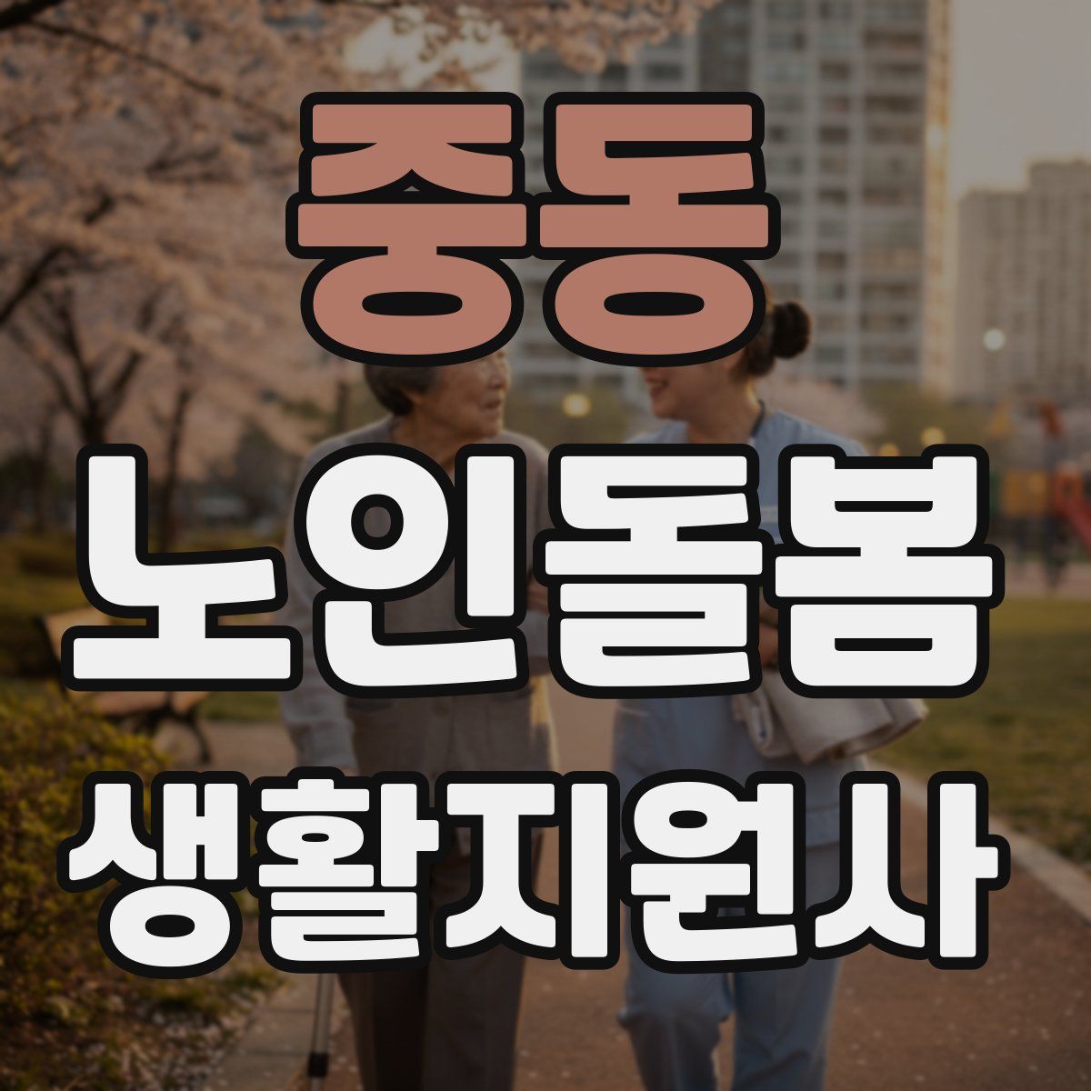 중동 노인돌봄생활지원사 자격증