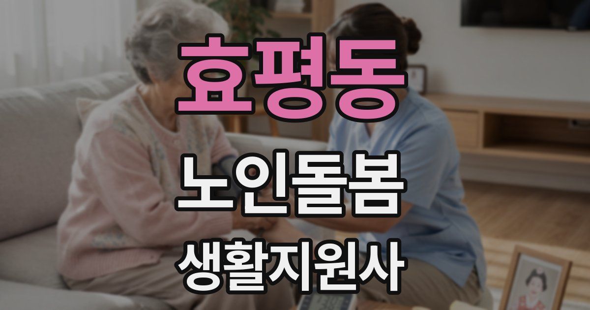 효평동 노인돌봄생활지원사 자격증