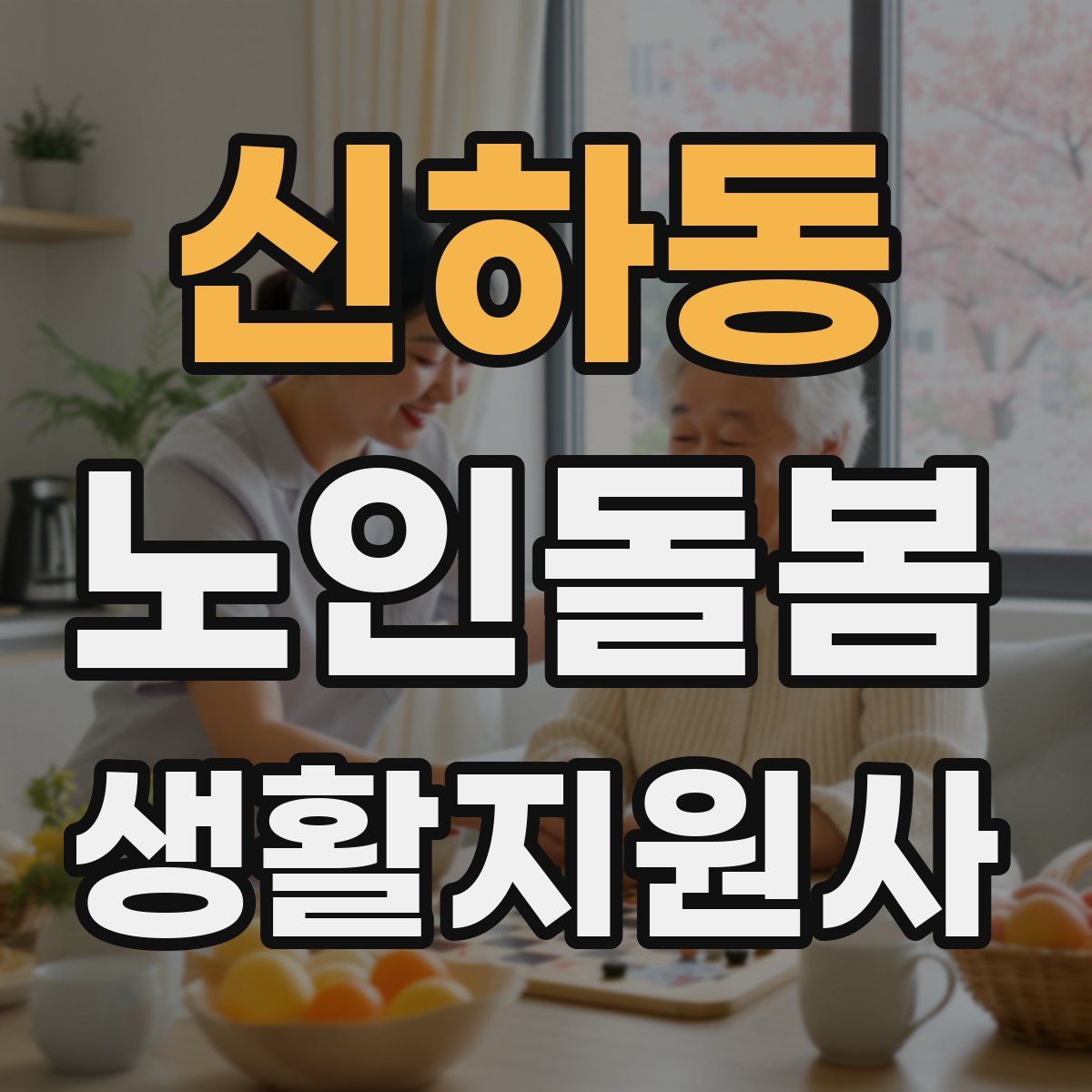신하동 노인돌봄생활지원사 자격증