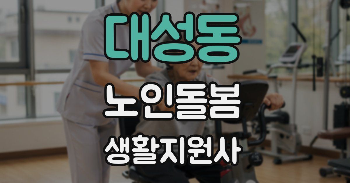 대성동 노인돌봄생활지원사 자격증