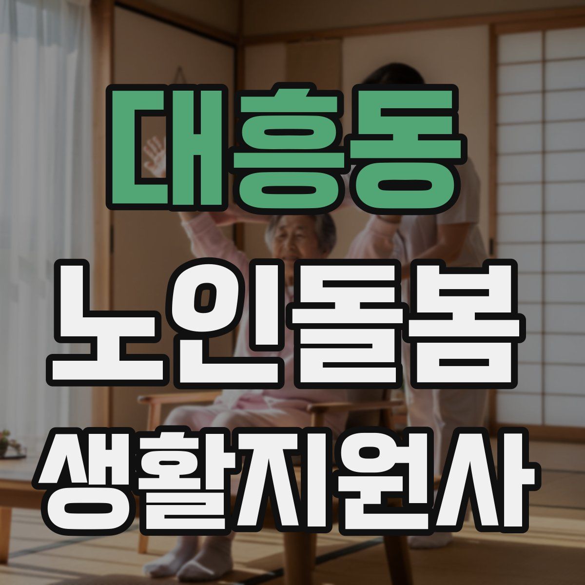 대흥동 노인돌봄생활지원사 자격증