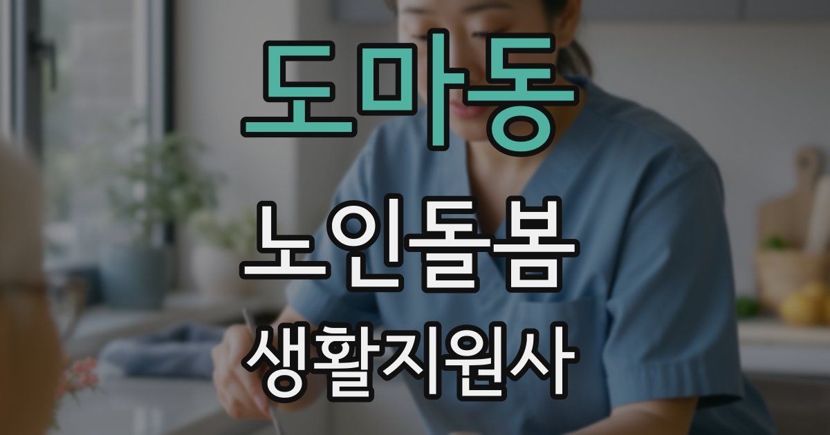 도마동 노인돌봄생활지원사 자격증