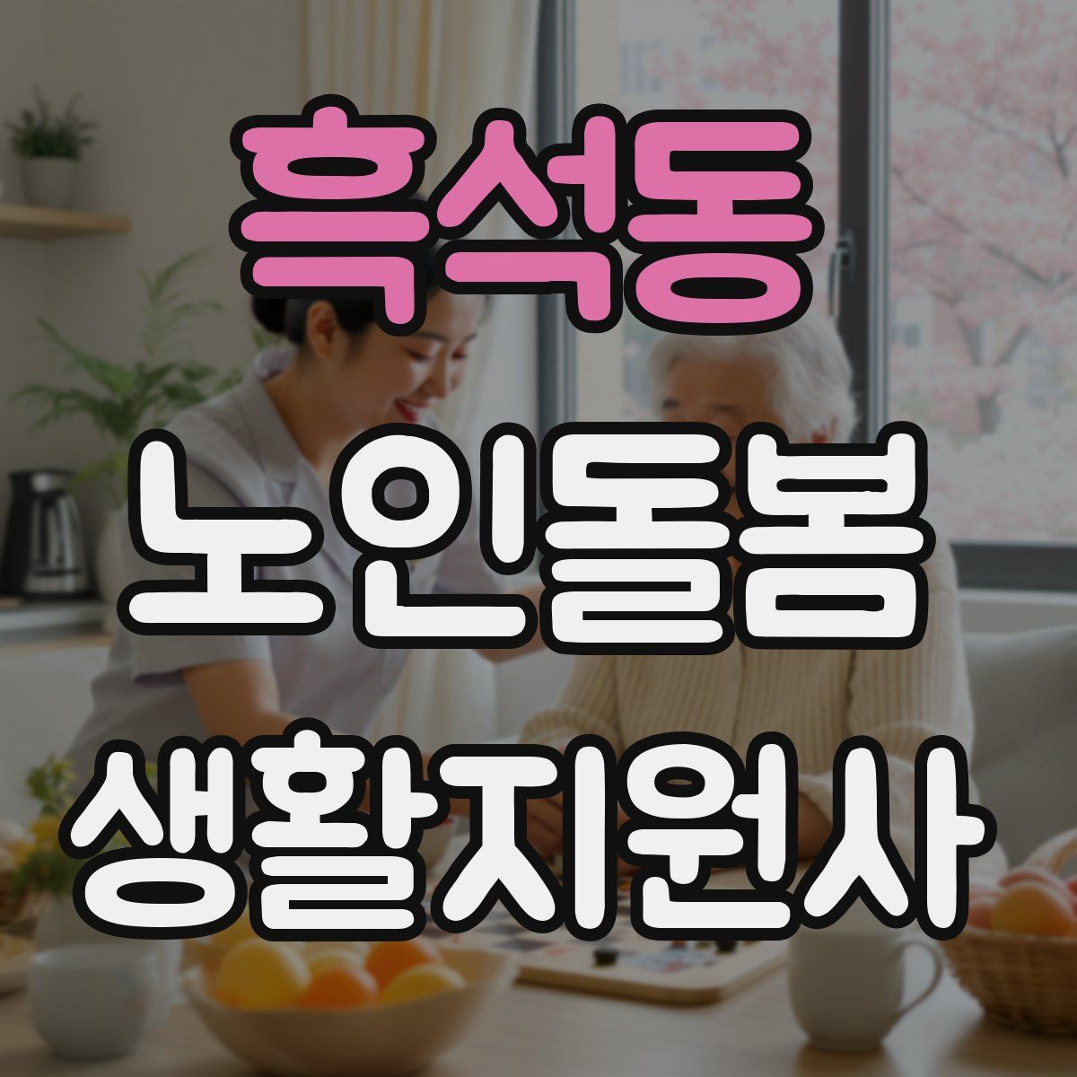 흑석동 노인돌봄생활지원사 자격증