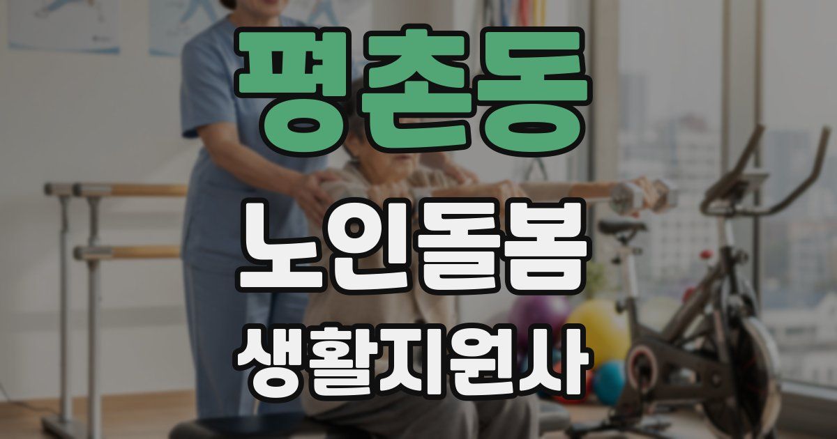 평촌동 노인돌봄생활지원사 자격증