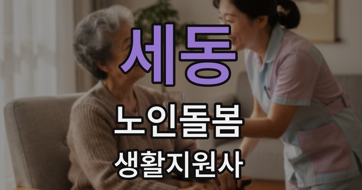 세동 노인돌봄생활지원사 자격증