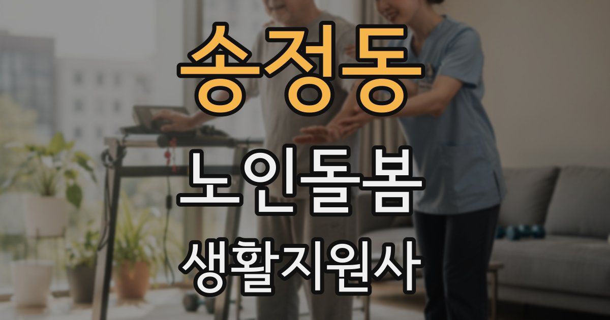 송정동 노인돌봄생활지원사 자격증