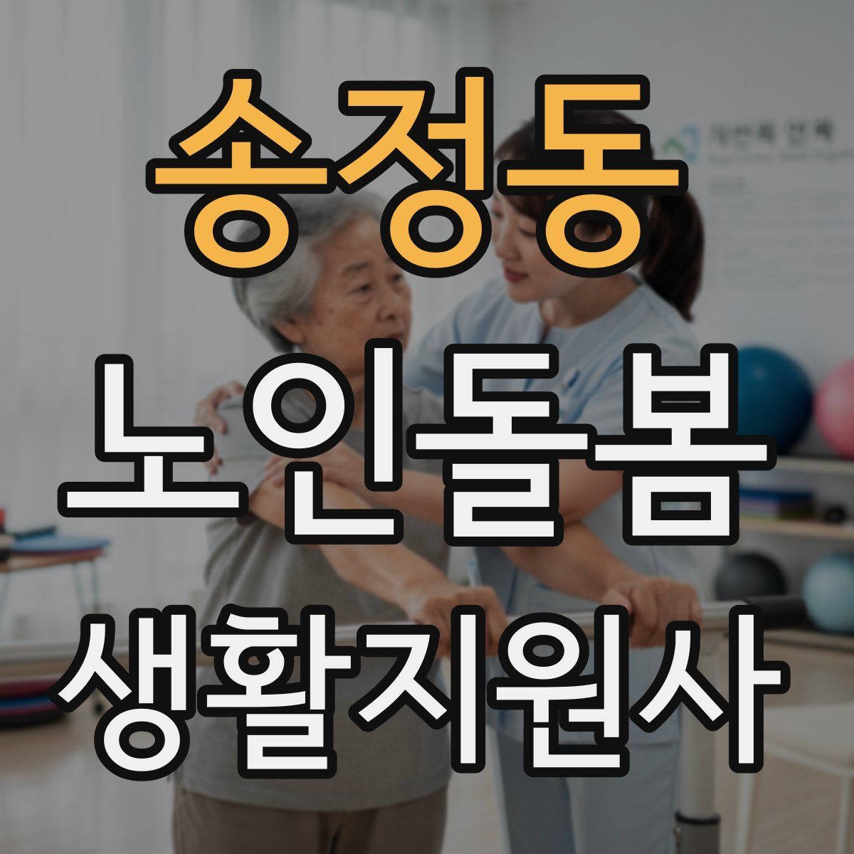 송정동 노인돌봄생활지원사 자격증