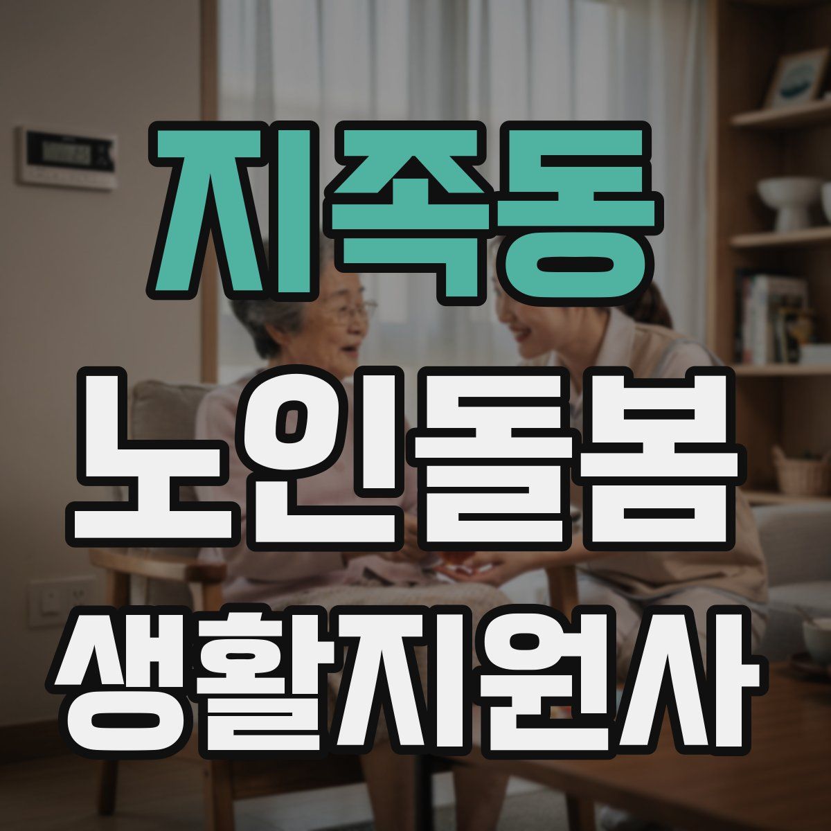 지족동 노인돌봄생활지원사 자격증