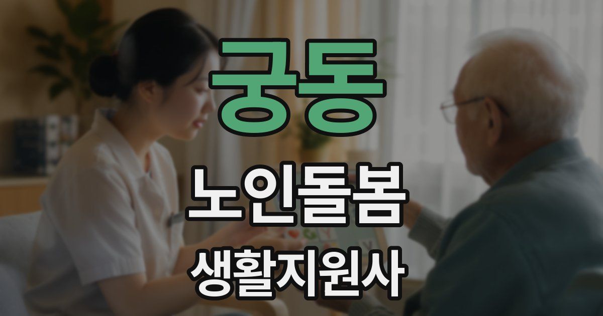 궁동 노인돌봄생활지원사 자격증