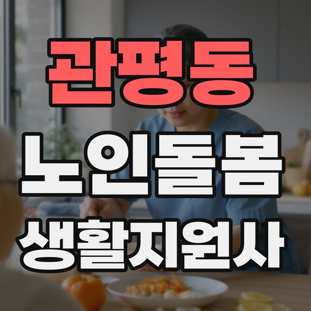 관평동 노인돌봄생활지원사 자격증