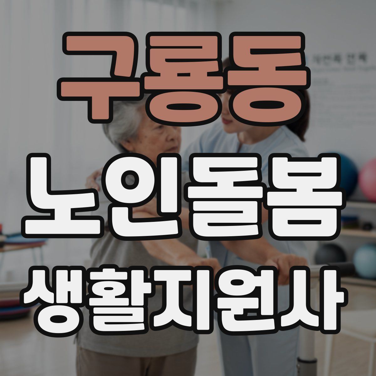 구룡동 노인돌봄생활지원사 자격증