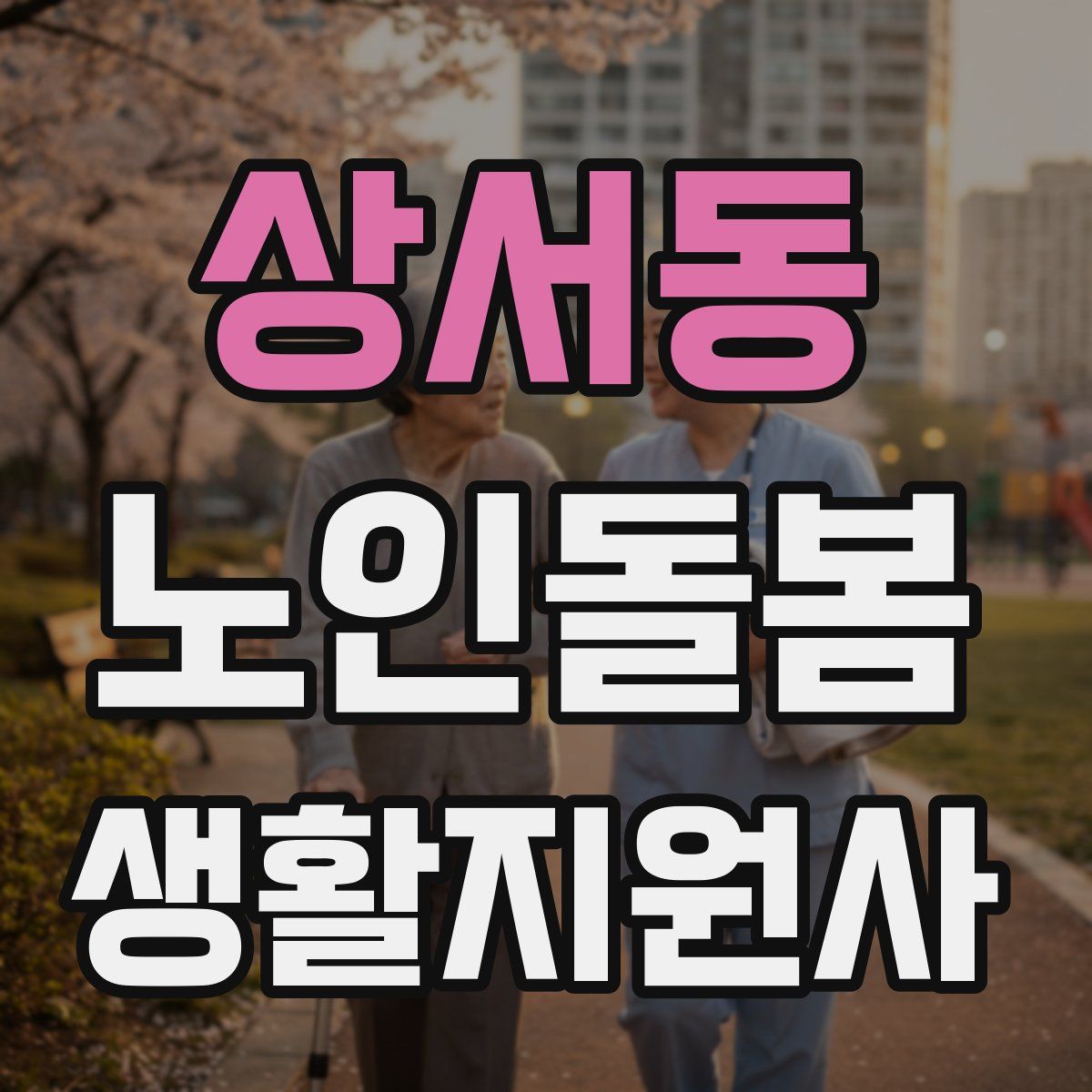 상서동 노인돌봄생활지원사 자격증
