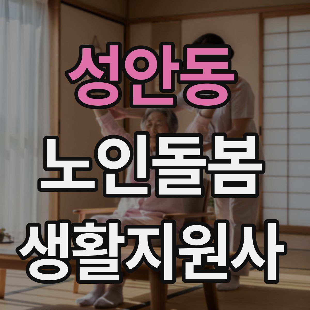 성안동 노인돌봄생활지원사 자격증