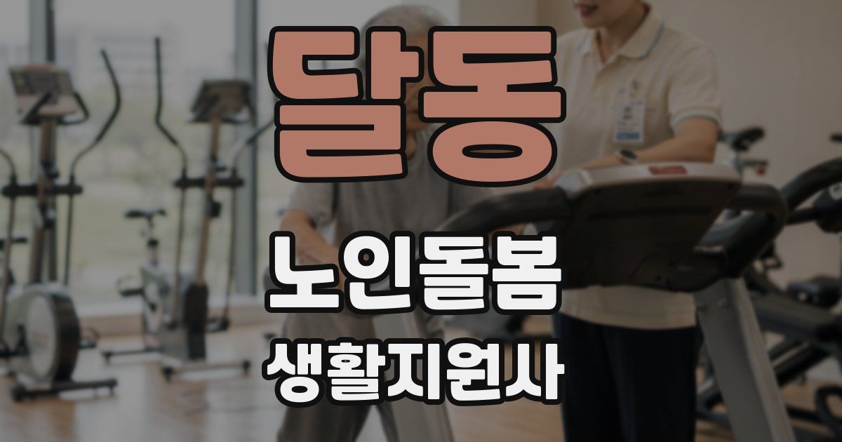 달동 노인돌봄생활지원사 자격증