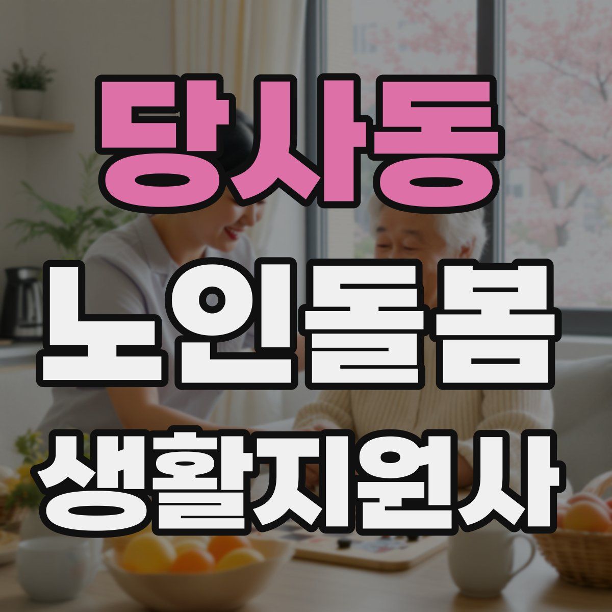 당사동 노인돌봄생활지원사 자격증