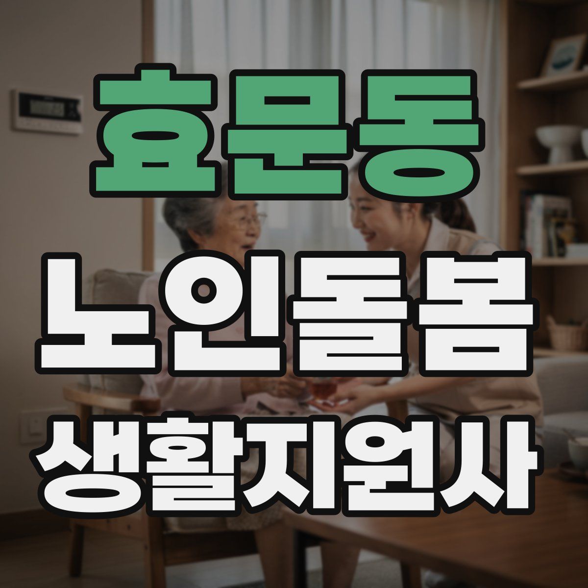 효문동 노인돌봄생활지원사 자격증