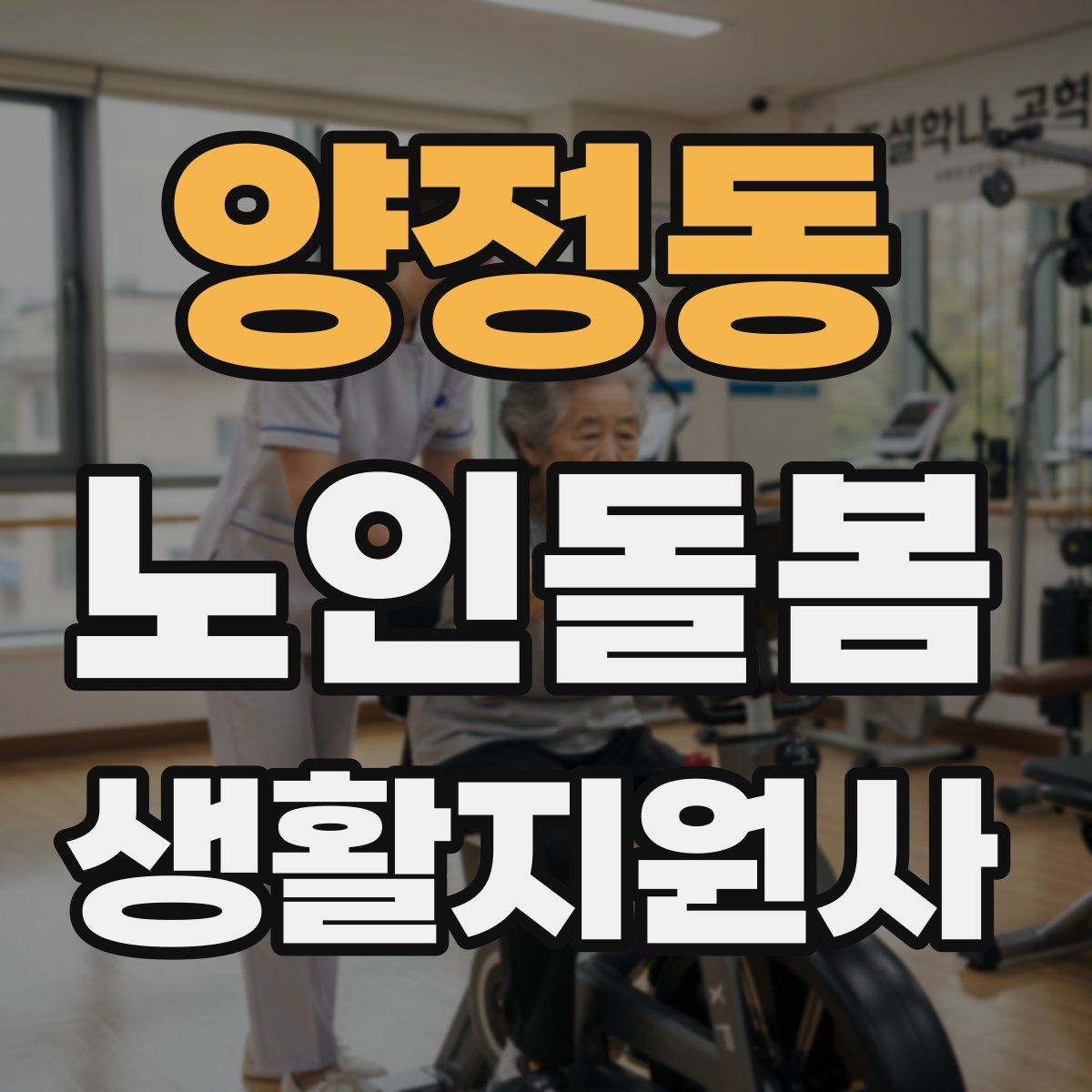 양정동 노인돌봄생활지원사 자격증