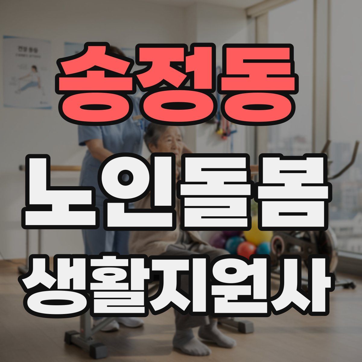 송정동 노인돌봄생활지원사 자격증
