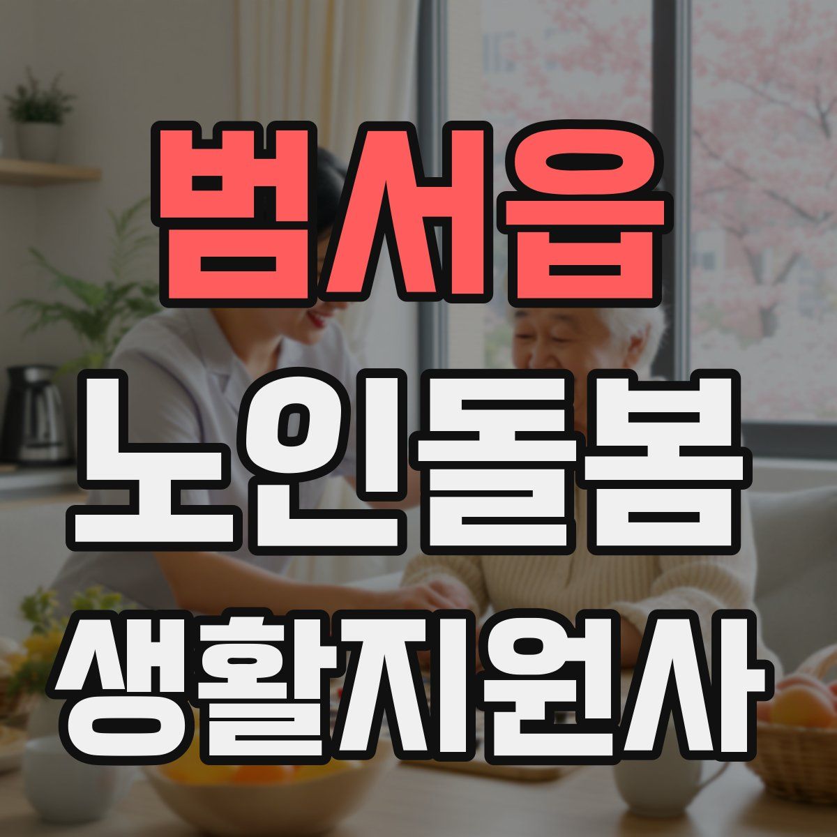범서읍 노인돌봄생활지원사 자격증
