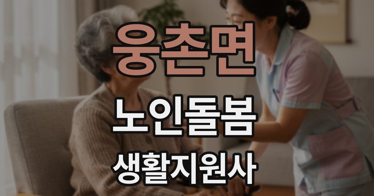 웅촌면 노인돌봄생활지원사 자격증