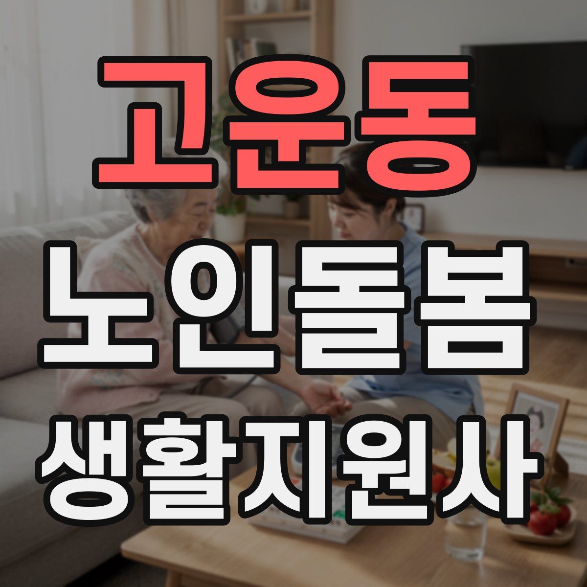 고운동 노인돌봄생활지원사 자격증